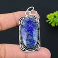 thumbnail image 2 of Natural Lapis Lazuli Gemstone Handmade 925 Sterling Silver Pendant 2.44", 2 of 2