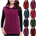 thumbnail image 4 of Diufon Fleece Vest for Women Plus Size Loose Sleeveless Full Zip Lapel Outerwear Fall Winter Warm Coat, 4 of 7