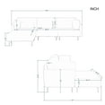 thumbnail image 6 of 105" Velvet L-Shaped Sectional Sofa Couch, Modern Free Combination Sectional Couch with Metal Feets and 2 Pillows for Living Room, Apartment, Black, 6 of 6