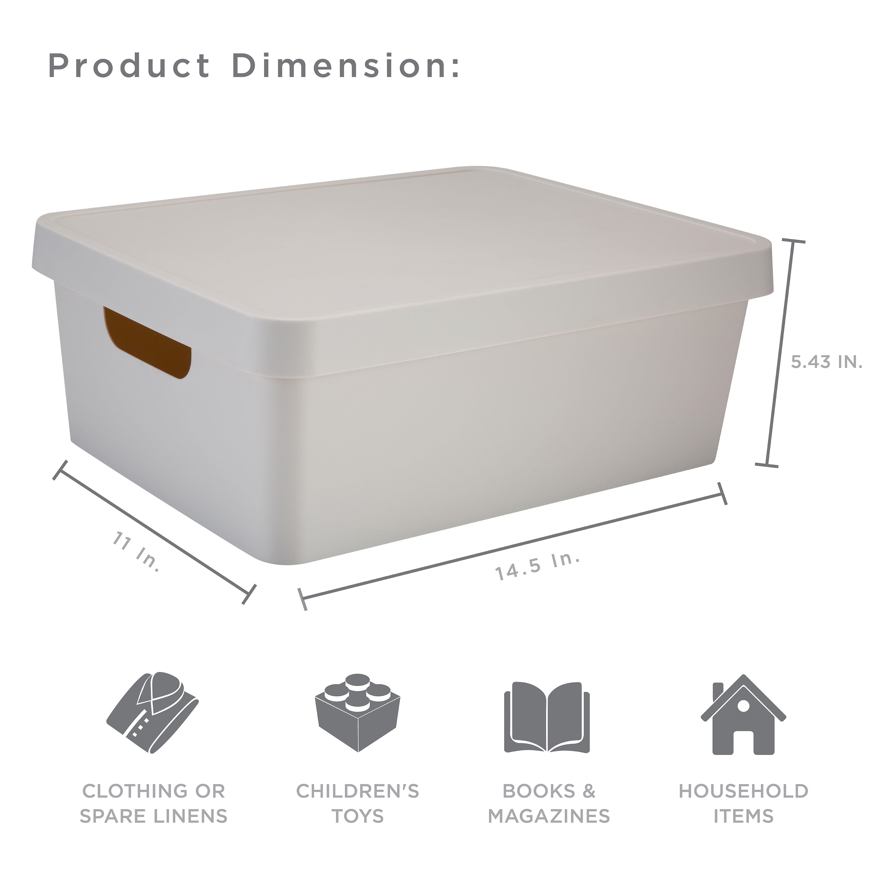 Simplify Storage Box with Lid in Ivory White - Walmart.com Simplify Storage Box with Lid in Ivory White - Walmart.com