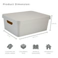 Simplify Plastic Medium Vinto Storage Box with Lid in Ivory