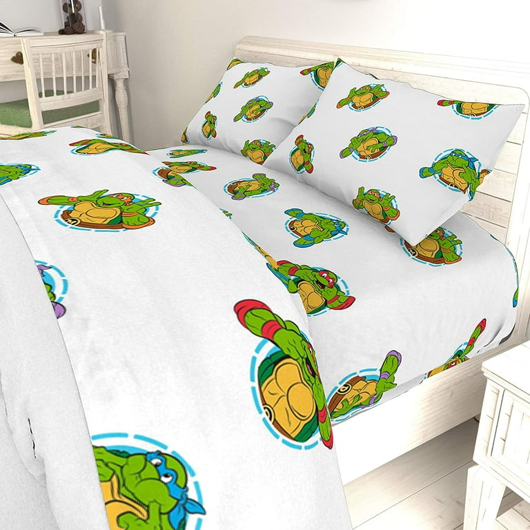 TMNT ニンジャタートルズ シーツと枕カバーのセット Jay Franco Teenage Mutant Ninja Turtles Full Bed Set, Green