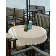 thumbnail image 2 of Outdoor Tablecloth with Umbrella Hole, Khaki and White Stripe Round Tables Waterproof Tabletop Collection for Patio, Garden, Picnic, Camping, Dining 60R, 2 of 6