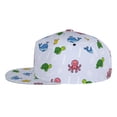 thumbnail image 3 of Haiem Sea Turtle Whale Classic Snapback Cap Flat Bill Hat Baseball Cap Adjustable Size Cotton Dad Hat, 3 of 9