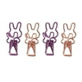 thumbnail image 1 of Clips De Carpeta De Metal, Clips De Carpeta De Alambre Ahuecados Púrpura Y Dorado 100 Piezas Para Boletos ANGGREK Bunny Binder Clips, 1 of 8