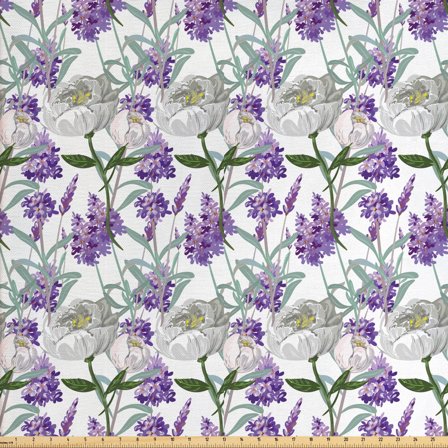 Hyacinth Patterned Digital Printed Fabric Upholstery Fabric Home Decor