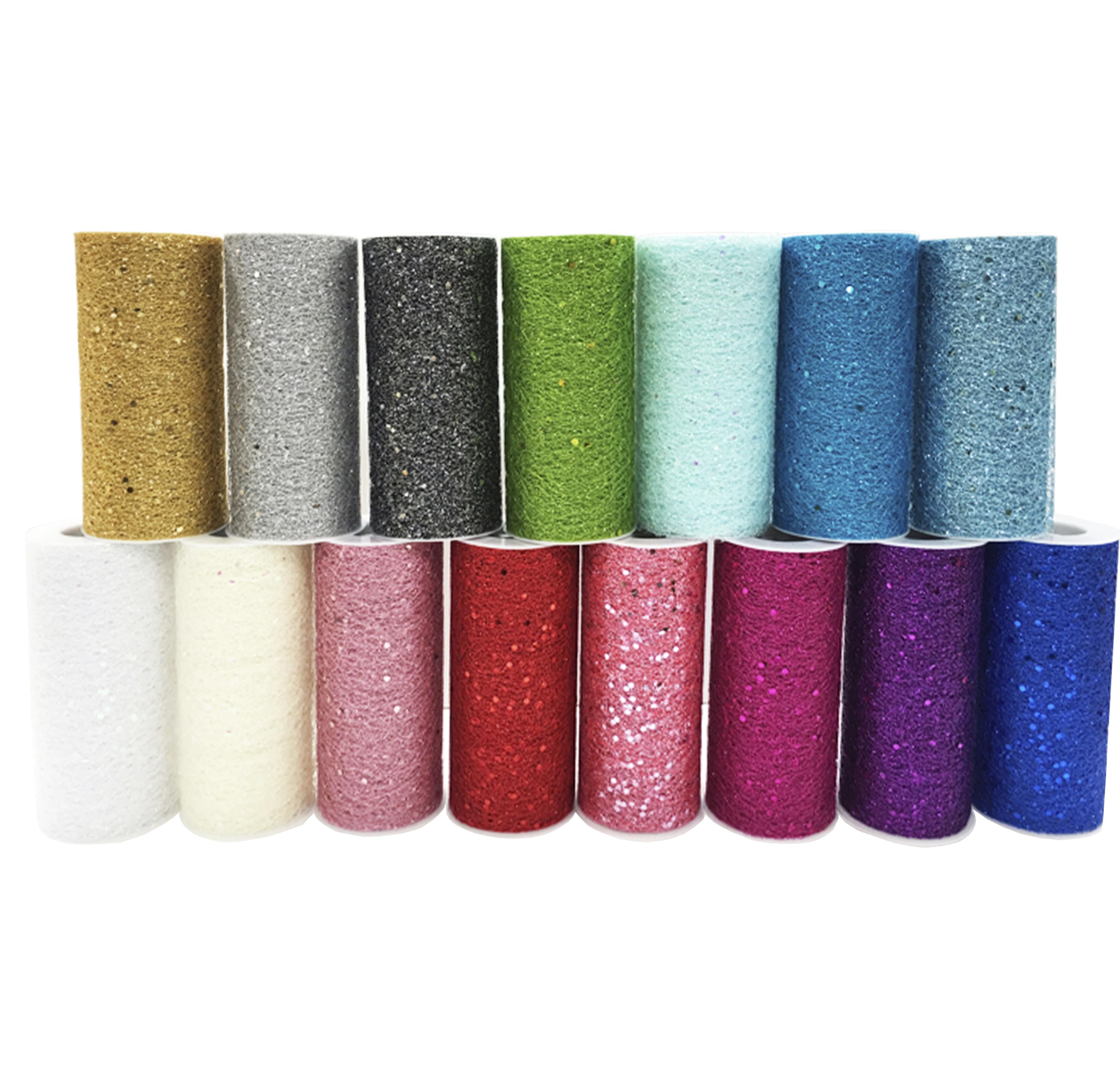 6"x10 yard Glitter Fiber Net Soft Tulle Fabric Wedding MESH WRAP IVORY 30 FT 