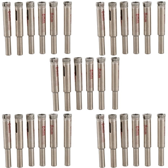 30 Piezas de 8 mm de Diametro de de Agujero de Diamante Los Taladros de Nucleo de Ceramica