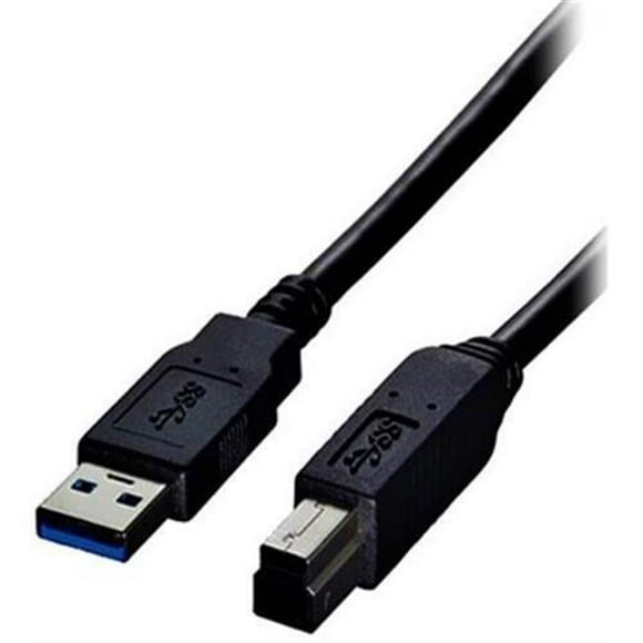 USB 3.0 A Mâle à B Câble Mâle&44; 10 Pi. - Noir
