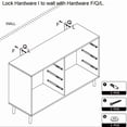thumbnail image 2 of 6-Drawer Rattan Storage Cabinet - Natural Bedroom/Living Room Dresser, 2 of 6
