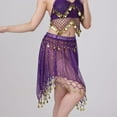 thumbnail image 5 of DYTTDG Mesh Sequin Coin Exotic Belly Dance Skirt with Asymmetric Tassels | Sparkling Performance Skirt for Stage, Dance & Party, 5 of 8
