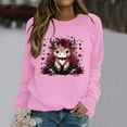 thumbnail image 2 of TINZ Chandail en Molleton Motif pour Femmes Chandails en Molleton Oversize Col Rond Manches Longues Chandail Veste Chandail en Molleton Femmes Chandails en Molleton Sans Capuches Veste à Capuche, 2 of 6