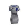 thumbnail image 3 of Akmipoem Summer Dresses for Women T Shirt Short Striped Slim Mini Dresses, 3 of 5