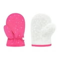 thumbnail image 4 of NAISIBABY Kids Winter Mittens (0-5T), Thickened Lined Warm Windproof Boys Girls Outdoor Snow Gloves Hot Pink, 4 of 5