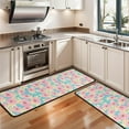 thumbnail image 3 of Kitchen Rugs Sets Of 2,Pioneer Flower Floral Print Pattern Anti Fatigue Kitchen Mat Rugs Non Slip Washable,Decorative Kitchen Floor Mats for Kitchen,Sink,Laundry,17"x47"+17"x47", 3 of 5