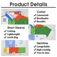 thumbnail image 5 of Mens Unique Pattern Colorful Numbers Playful Design Blocks Button Up Shirts Vacation Summer Clothes, 5 of 6