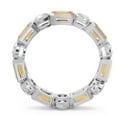 thumbnail image 4 of 5.00 Ct New Natural Diamond Citrine Gemstone Anniversary Eternity Band for her Solid 18K White Gold Size 6.5 by Diamond-Capitals, 4 of 8