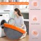 thumbnail image 3 of Alfombra Amdrebio circular redonda naranja de 120 cm para dormitorio y sala de estar, 3 of 9