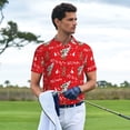 thumbnail image 3 of Honeii Christmas Deer 1 Print Polo Shirt, A Classic Short-Sleeved, Button-Down Golf Shirt for Men,Mens Polo Shirts Short Sleeve-XX-Large, 3 of 6