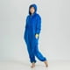 thumbnail image 1 of Invierno Adultos Mujeres Monstruo Azul Animal Pijamas Longitud Hasta El Tobillo Poliéster Cómodo Slim Fit Cálido Disponible Para Navidad, 1 of 3