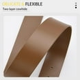 thumbnail image 3 of Women Wide Leather Belt Classic Solid Color Large Square Buckle Retro Cinch Belt High Waist Belt For Dress Overcoat, 3 of 6