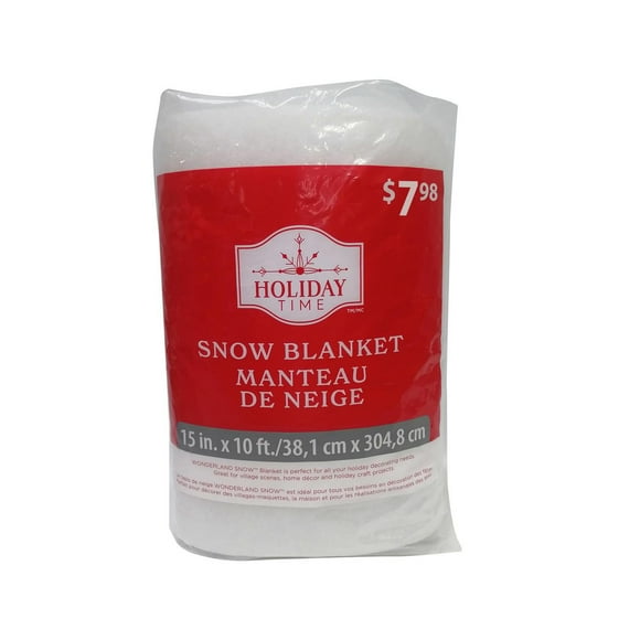 COUVERTURE DE NEIGE BLANCHE VACANCES 15 POUCES X10 PIEDS.