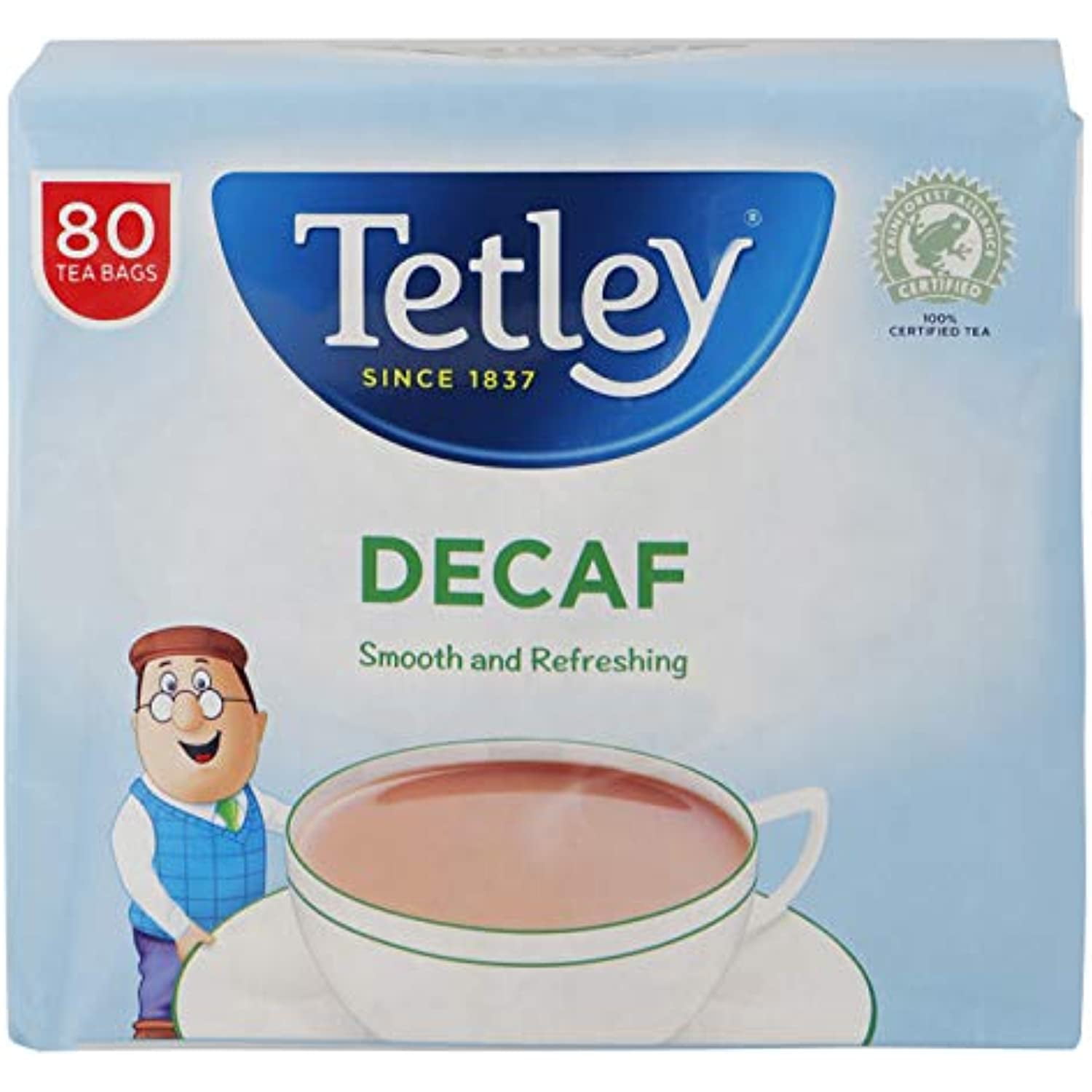 1 X Tetley Tea Bags Decaffeinated 80 250G