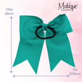 thumbnail image 6 of Motique Accessories Jumbo Hair Bow Pony with Tails-One Size, for Females (Caribbean Green), 6 of 6