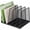 Black, variant on 5-Section Vertical File Organizer for Desk, Sturdy Base & Metal Mesh Desktop File Holder, Upright Paper Folder Sorter for Office Supplies(Black)