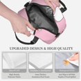 thumbnail image 5 of DouZhe Lunch Bags for Women and Men, Cartoon New Year Bird Pink Penguin Prints Reusable Portable Insulated Cooler Waterproof Lunch Tote Bag for Travel Work School Picnic, 5 of 7