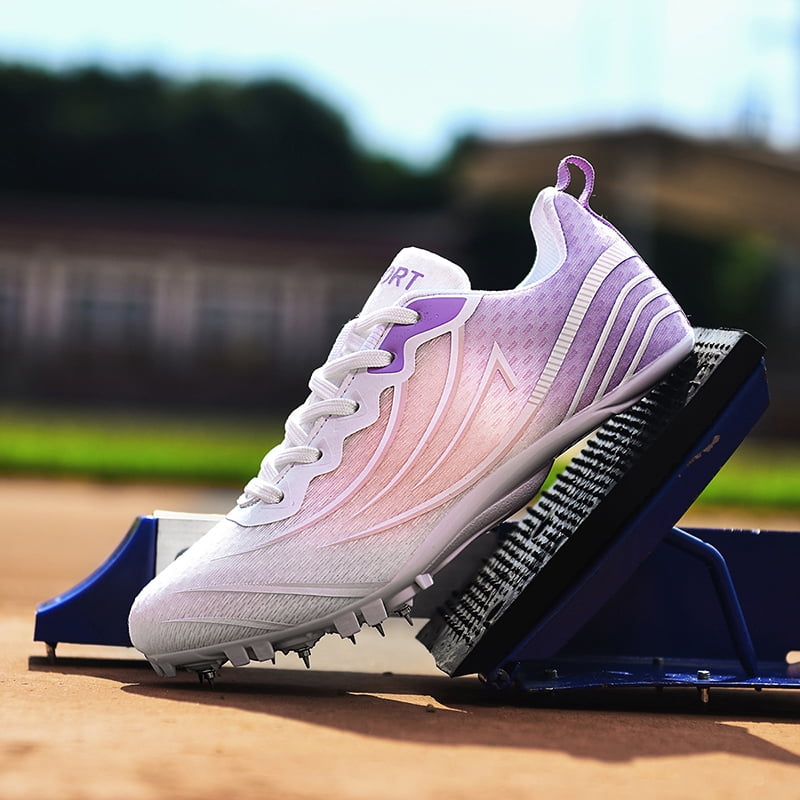 Men Women Kids Track and Field Shoes Professional 8 Spikes Running Racing Sneakers Breathable Lightweight Sprinting Shoes