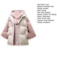 thumbnail image 7 of Winter Women Vest Coat Thickened Padded Zipper Closure Stand-up Collar Sleeveless Waistcoat Solid Color Winproof Heat Retention Outdoor Down Coat, 7 of 7