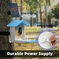 thumbnail image 5 of Smart Bird Feeder with Camera, Solar Powered, AI Identify 10000+ Outdoor Birds Species, Watching & Auto Capture Cameras, Great Gifts for Bird Lovers, Blue,, 5 of 7
