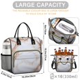 thumbnail image 5 of White and Copper Marble Pattern Insulated Leakproof Lunch Box for Women, Large Lunch Bag for Tween Teen Adult, Loncheras Para Mujer for Work Beach Travel Picnic Camping, 5 of 6