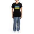 thumbnail image 4 of CafePress - Stand With Ukraine Pajamas - Women's Short Sleeve Print T-Shirt and Pants Dark Cotton Pajama Set, 4 of 7