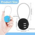 thumbnail image 2 of Moxweyeni Combination Lock 3 Digit Gym Padlock Waterproof Resettable Bag Luggage Gate Padlock Outdoor for School Locker Travel Toolbox Storage, 2 of 14