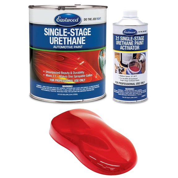 Eastwood 3:1 Rally Red Single Stage Urethane Automotive Spray Paint 1 Sprayable Gallon Kit