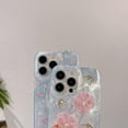 thumbnail image 3 of Flower Print Water Flow Laser Soft Case  for iPhone (Big Flower,iPhone 12 Pro Max), 3 of 6