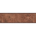 thumbnail image 2 of Brown Beige Abstract Wallpaper Border Geometric Design, Roll 15' x 7'', 2 of 3