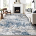 thumbnail image 1 of XLUEZ 8x10 Area Rugs Washable Rug, Modern Abstract Large Area Rug Neutral Soft Non Slip Low Pile Indoor Carpet for Living Room Bedroom Nursery Dining Room Home Office(BlueWhite, 8'x10'), 1 of 8