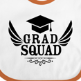 thumbnail image 4 of Inktastic Grad Squad with Graduation Cap and Wings Boys or Girls Baby Bib, 4 of 4