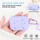 thumbnail image 2 of 1 funda para auriculares Airpod Pro 2 con bonito patrón de estrellas adornado con estrellas moradas. JM, 2 of 5