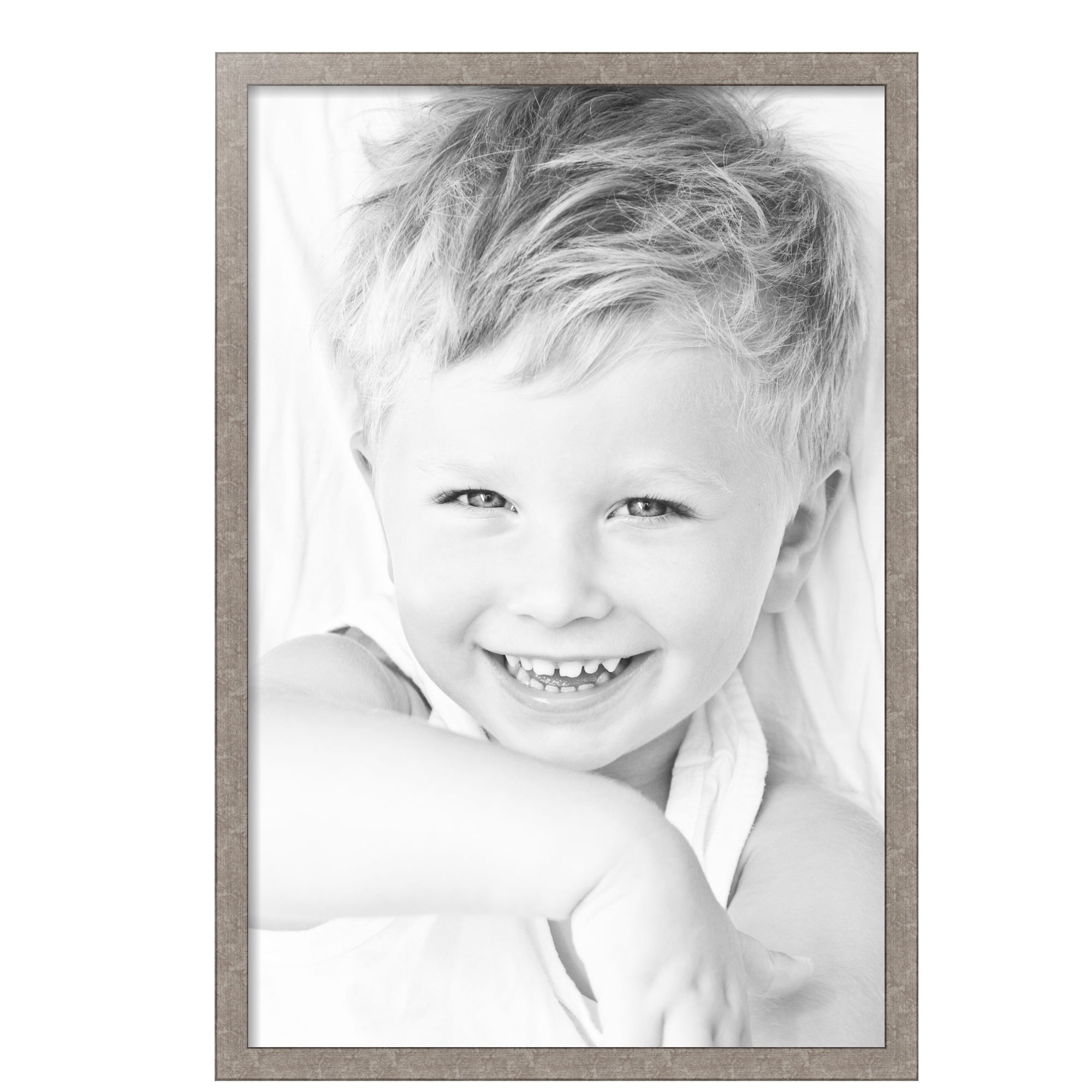 ArtToFrames 24" x 36" Silver Picture Frame, 24x36 inch Silver MDF Poster Frame (WOM-4642), 1 Pack