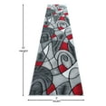 thumbnail image 4 of Masada Rugs Modern Contemporary Runner Area Rug, Red Grey Black. (32 Inch X 10 Feet), 4 of 6