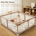 thumbnail image 3 of Cushion,Baby Play Mat 43x43 Infant Play Mat For Playpen Thicken Cushioned Baby Mat For Floor Non Slip Kids Play Mat Washable Baby Playmat For Babies Toddlers Boho Baby Crawling M, 3 of 6