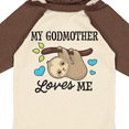thumbnail image 4 of Inktastic My Godmother Loves Me with Sloth and Hearts Boys or Girls Long Sleeve Baby Bodysuit, 4 of 5