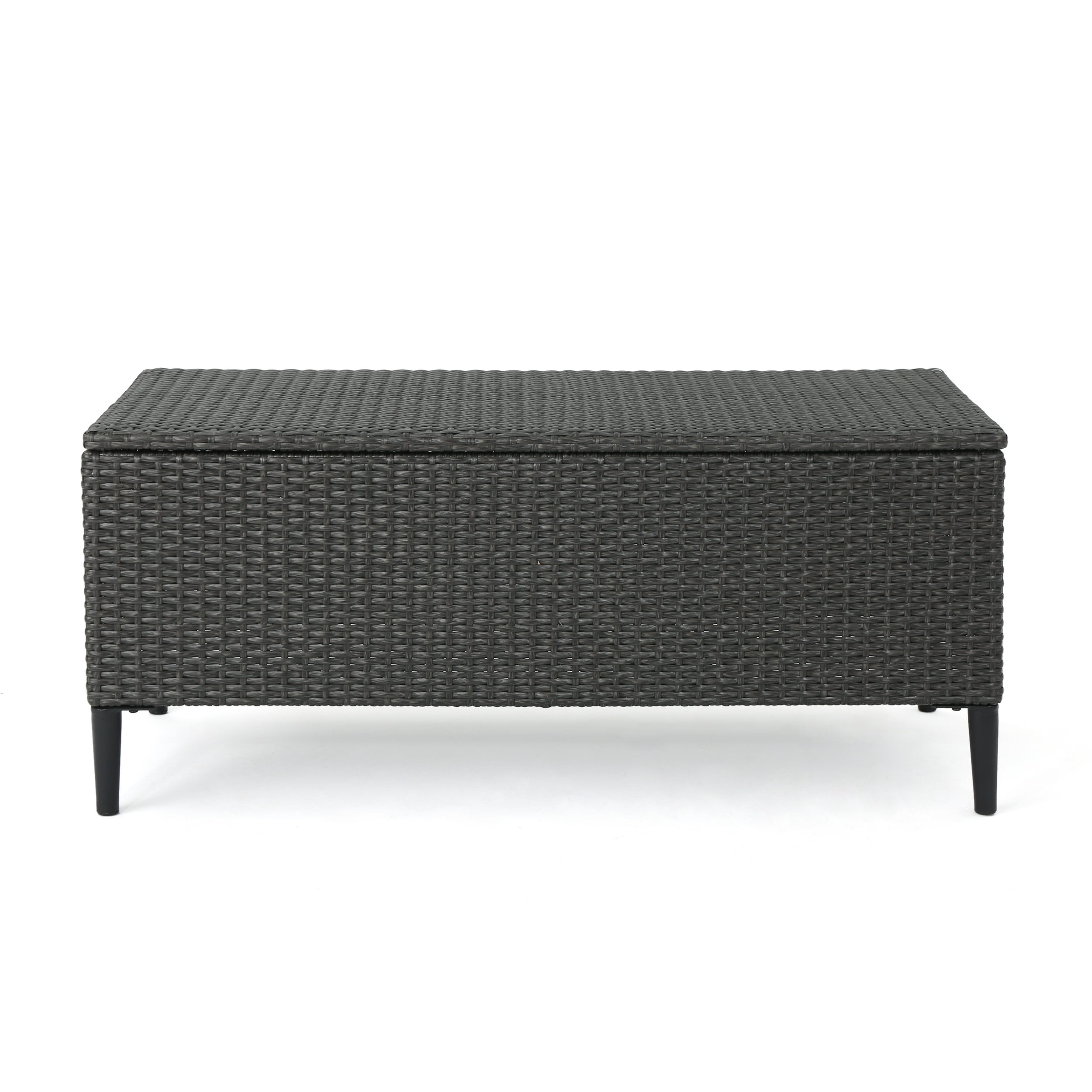 Noble House Randolph Outdoor Wicker Storage Unit, Grey