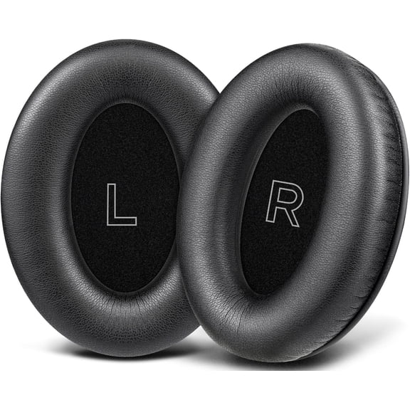 SOULWIT Replacement Ear Pads for Bose A30 Aviation Headset, Earpads Cushions with Soft Protein Leather, High-Density Noise Isolation Foam - Black