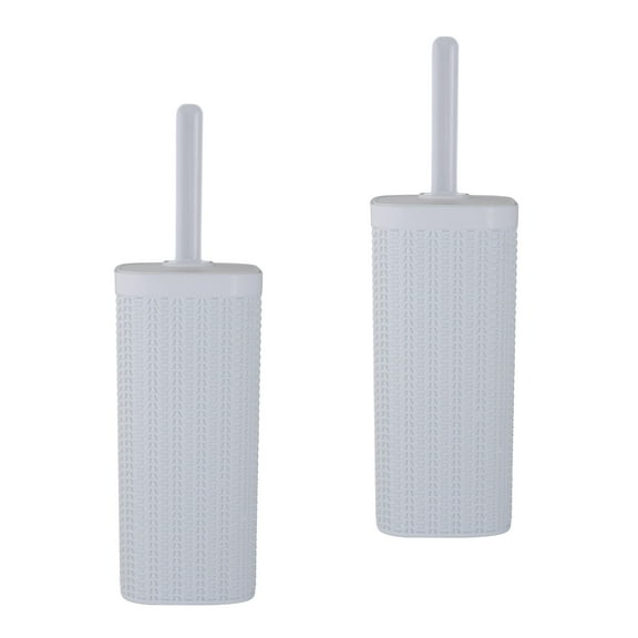 Bath Bliss 2 Pack Sailor Knot Toilet Brush in White