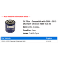thumbnail image 2 of Oil Filter - Compatible with 2000 - 2013 Chevy Silverado 1500 4.3L V6 2001 2002 2003 2004 2005 2006 2007 2008 2009 2010 2011 2012, 2 of 2